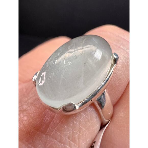 NEW Chatoyant aquamarine sterling silver ring size 8 - Picture 14 of 15